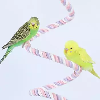 Игрушка для клетки с когтями для птиц Кожа попугая Подставка для шлифовки когтей Шест Хлопковая веревка Вращающаяся веревка для скалолазания Аксессуары для клетки для птиц