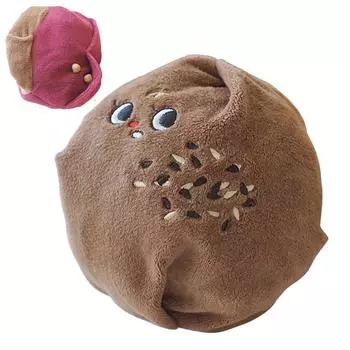 Игрушка для кормления собак, дозатор лакомств для собак, плюшевая игрушка в форме хлеба с кунжутом для маленьких и средних собак CHINA
