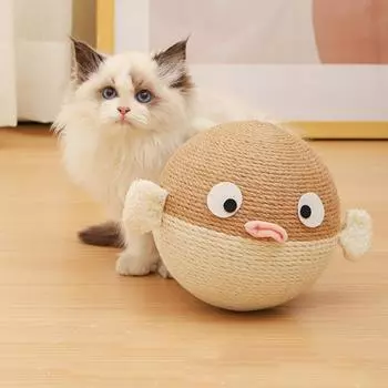 Игрушка для кошек 3-в-1 с когтеточкой, дозатором еды и герметичной миской, сохраните здоровье вашей кошки и развлеките ее