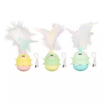 Игрушка для кошек, электрическая игрушка для котят с автоматическим вращением, интерактивная игрушка для кошек, снижающая тревогу, для Ind Yellow Pink