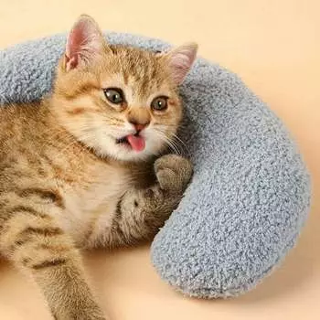 Игрушка для кошек Глубокий сон Подушки для домашних животных Защита шеи Мягкая подушка Товары для животных 27*17cm