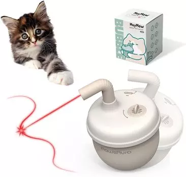 Игрушка для кошек Gworld типа «тумблер», управляемая светодиодной игрушкой Bubble LED Поймай меня, если сможешь с интерактивной вращающейся светодиодной кошачьей мятой, перезаряжаемая автоматическая игрушка для кошек коричневый