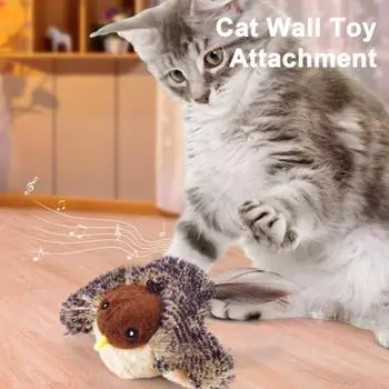 Игрушка для кошек «хлопающая птичка» Интерактивная игрушка «щебечущая птичка» с кошачьей мятой и реалистичным звуком A