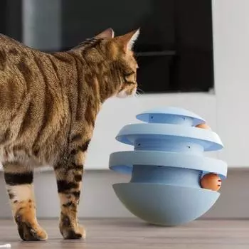 Игрушка для кошек, интерактивные игрушки для домашних животных, кошачий вращающийся мяч, дразнящая палка для кошек, высокое качество, устойчивость к броскам, вращающиеся игрушки для кошек белый