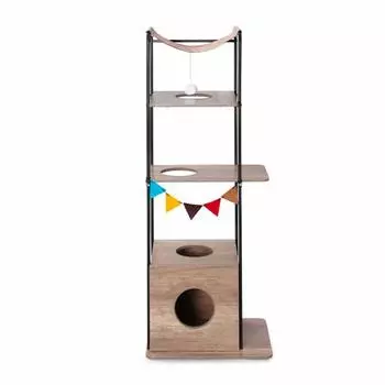 Игрушка для кошек Iris Ohyama, деревянная полка для кошек, коричневая PUS-150 коричневый