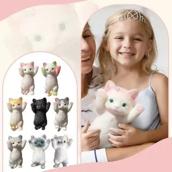 Игрушка для кошек, Кошка, Игрушки, Милые игрушки для кошек для снятия стресса, Игрушки в форме кошек, Мягкие игрушки, Игрушки для разминания кукол кошек One Size