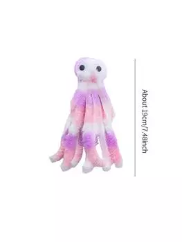 Игрушка для кошек, милая плюшевая игрушка в виде осьминога, устойчивая к укусам зубов, интерактивная игра, товары для домашних животных XSold разноцветный