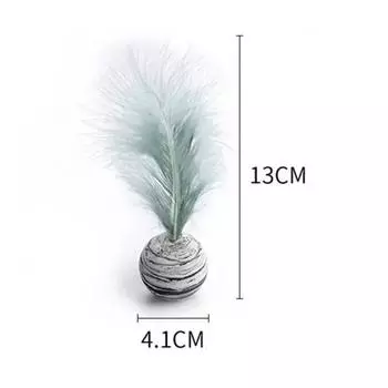 Игрушка для кошек Мяч перо Забавная игрушка для кошек Звездный мяч плюс перо пенопластовый мяч метательные игрушки Интерактивные плюшевые игрушки Товары для животных игрушка для кошек чёрный