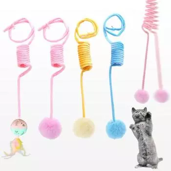 Игрушка для кошек на присоске, устойчивая к царапинам, креативная, привлекательная, развлекательная, снимает скуку, высокая эластичность, веревка жёлтый