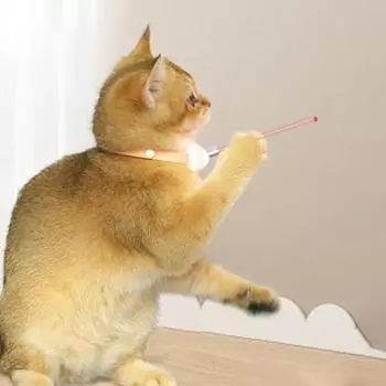Игрушка для кошек, ошейник с электрическим лазером, инфракрасная палка-дразнилка для кошек, два режима зарядки, самостоятельные развлечения, релаксация, игрушки для кошек, товары для животных розовый