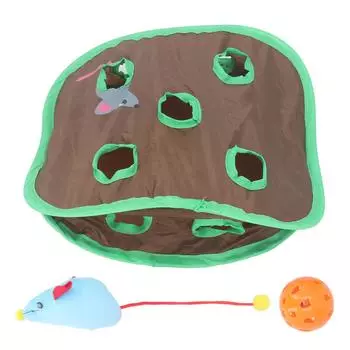 Игрушка для кошек с 9 отверстиями, интерактивная игрушка-туннель для кошек, забавная игрушка для преследования мышей, головоломка, игрушка-упражнение