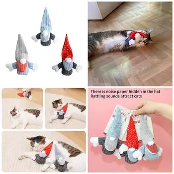 Игрушка для кошек с кошачьей мятой, устойчивая к укусам, жевательная игрушка для кошек, игрушка для снятия беспокойства у котят, игрушка для дразнения, безликая кукла, подарок 3 шт.