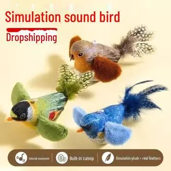 Игрушка для кошек с птичьим звуком: Подвесная игрушка, устойчивая к царапинам, для котят, которая избавит их от скуки и поможет весело провести время
