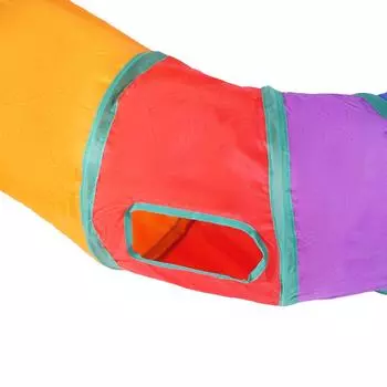 Игрушка для кошек, складной туннель для игр с кошками, соединяемые игрушки-туннели для кошек, складные игрушки для котят с отверстием для сверления, красочные игрушки для домашних животных