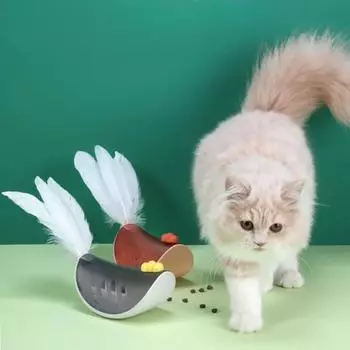 Игрушка для кошек Стаканчик Дразнилка для кошек Палочки для кошек Дырявая еда Устройство Интересный дизайн Качели Курица Дырявая еда Игрушки Товары для животных Товары темно-синий