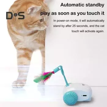 Игрушка для кошек Turbo Tail, интерактивная игрушка-мышка для кошек, перезаряжаемая через USB, автоматическая движущаяся игрушка-дразнилка для домашних кошек оранжевый