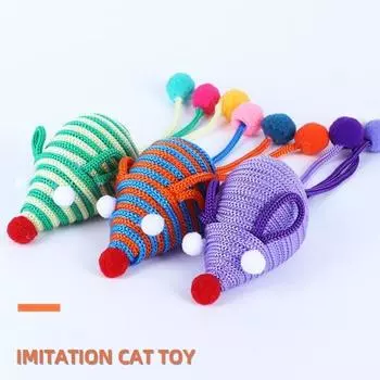 Игрушка для кошек, устойчивая к укусам, креативная, изысканная, снимает скуку, яркая, цветная, в форме мыши, жевательная игрушка для кошек, товары для домашних животных