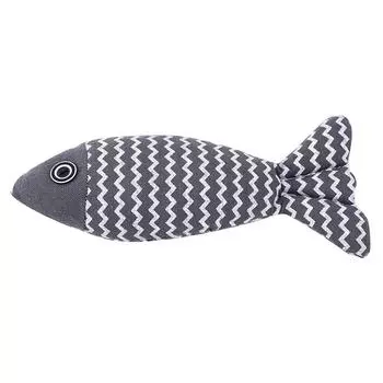 Игрушка для кошек в форме рыбы, симуляция, избавление от скуки, интерактивная игрушка для жевания в виде кошачьей мяты для котят серый