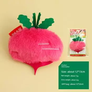 Игрушка для кошки Редис Огурец Питомец Плюшевая игрушка Искусственный овощ Устойчивая к укусам Снятие духоты Саморазвлечение Товары для питомцев Radish