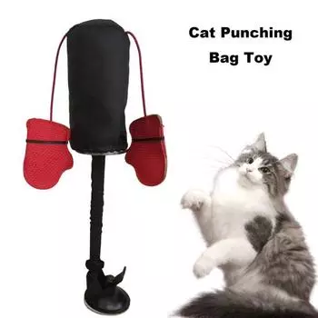 Игрушка для кота с перчатками и колокольчиками Интерактивные игрушки для котят Пружинная боксерская груша для котят Чемпионы по весу A