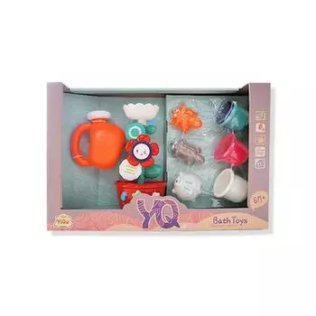 Игрушка для купания Kohani, вращающийся цветок, фонтан, животное, водяной пистолет, набор из 9 предметов, корейские игрушки для ванны