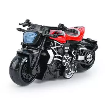 Игрушка для мальчика Симуляция Оттягиваемая назад Сплавная Модель Мотоцикла Локомотива Детская Игрушечная Машина Украшение Подарок Декорация