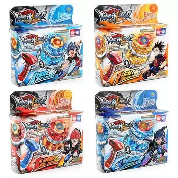 Игрушка для мальчика Сплав Боевой Гироскоп Рукоятка Тросовый Пускатель Двойной Набор Гироскопов Вращающийся Бой 20*6*21