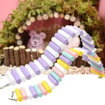 Игрушка для маленьких животных, креативная игрушка для упражнений, аксессуары для клеток, хомяк, лестница, мост, игрушка 40cm розовый/белый