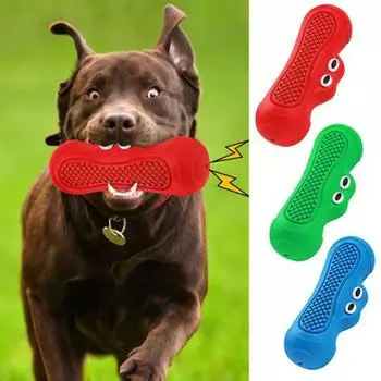 Игрушка для моляров для собак, безопасное звуковое устройство, износостойкая, маленькая, средняя, большая собака красный