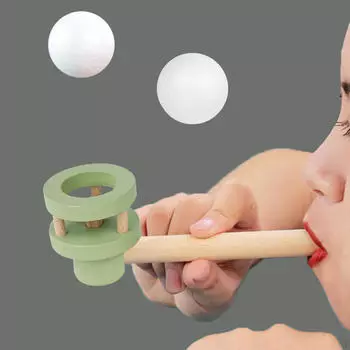 Игрушка для надувания шариков, устройство для тренировки дыхания, интерактивный Монтессори, забавный плавающий мяч розовый