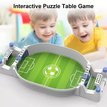 Игрушка для настольного футбола, портативная игра в настольный футбол, интерактивная головоломка, мини-набор для настольного футбола для домашней школы белый