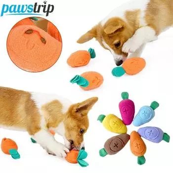 Игрушка для обнюхивания домашних животных для собак, кошек, плюшевая игрушка для собак, устойчивая к укусам, медленная кормушка для собак, обучающая игра для щенков, товары для домашних животных оранжевый