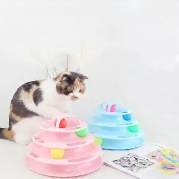 Игрушка для питомца Self-Happy интерактивная игрушка для кошек Игрушка для кошек Четырехъярусная карусель для кошек 25*18*16cm