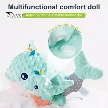 Игрушка для поглаживания хвоста младенца во время сна 15 дюймов плюшевая игрушка для поглаживания попки младенца для сна успокаивающая подушка для поднятия настроения Whale