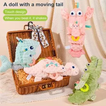 Игрушка для поглаживания хвоста младенца во время сна 15 дюймов плюшевая игрушка для поглаживания попки младенца для сна успокаивающая подушка для поднятия настроения Shrimp