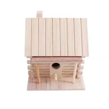 Игрушка для попугая на крыше Ласточки Садовый декор Домик для питомца Кормушка для птиц Домик для птиц Wooden