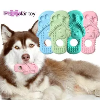 Игрушка для прорезывания зубов для домашних животных, милые тапочки в форме собак, жевательные игрушки, мягкая интерактивная игрушка для чистки зубов домашних животных, товары для домашних животных светло-розовый
