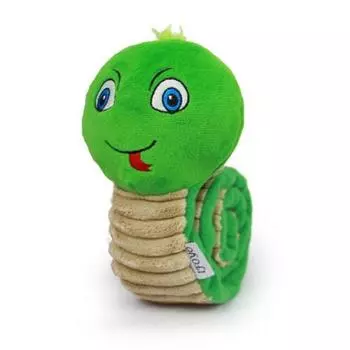 Игрушка для работы с носом в виде гремучей змеи для собак Ding Dong, зеленая, 1 шт.