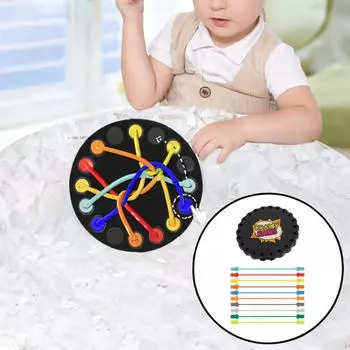 Игрушка для распутывания веревок Детские узлы Сортировка по цвету Пространственное воображение Головоломка Развяжите узел