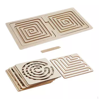 Игрушка для развития левого и правого мозга, игрушка для настольной игры-лабиринта, тренировка управления деревянной ручкой