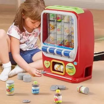 Игрушка для ролевых игр с деталями, имитирующая монету, мягкий свет, реалистичная музыка для покупок, когнитивные способности, пластиковая продающая машина, модель «родитель-ребенок» set
