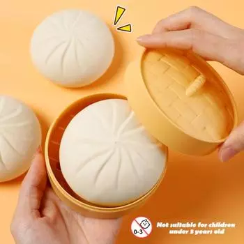 Игрушка для сдавливания булочек с пароваркой, снятие стресса, щипок для шариков из теста, сенсорная игрушка для детей и подростков S