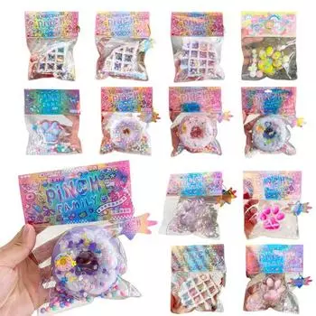 Игрушка для сдавливания кошачьей лапки, мягкая, TPR, медленный отскок, снятие стресса, тревожности, портативная, для детей синий