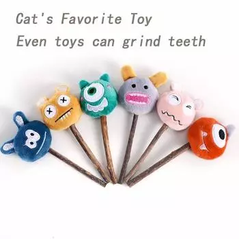 Игрушка для скрежетания зубами Little Monster Lollipop Cat Bite 15cm*5cm*5cm красный