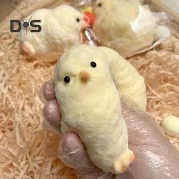 Игрушка для снятия стресса «Цыпленок» своими руками, сенсорная игрушка «Маленький желтый цыпленок», для детей и подростков, для взрослых, мягкий мяч для снятия стресса, игрушка-фиджет в виде животного 1pc