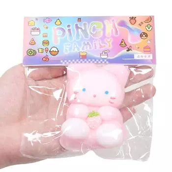 Игрушка для снятия стресса из мягкой резины TPR в виде клубники One Size