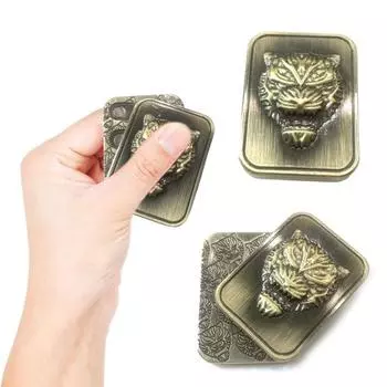 Игрушка для снятия стресса Карманный размер Голова тигра Бронзатор Тактильная карта Сенсорная игрушка против беспокойства Магнитный карманный слайдер Веселая офисная игрушка-непоседа Маленький подарок розового золота