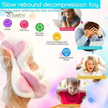 Игрушка для снятия стресса «кошачья лапка», ручная работа, сенсорная игрушка «щипок лапки котенка», для детей и подростков, для взрослых, мягкий мячик для снятия стресса, игрушка «лапка питомца» F