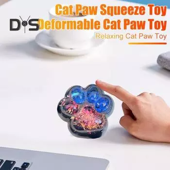 Игрушка для снятия стресса «кошачья лапка», сенсорная игрушка «щипок лапки» для котят, для детей и подростков, для взрослых, мягкая игрушка-антистресс из термопластичной резины, игрушка-непоседа «лапа животного» синий