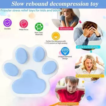 Игрушка для снятия стресса «кошачья лапка» для детей, ручная работа, сенсорная игрушка для снятия стресса «кошачья лапка»